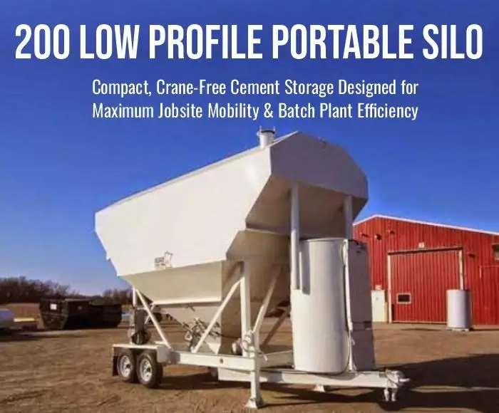 200 Low Profle Portable Silo